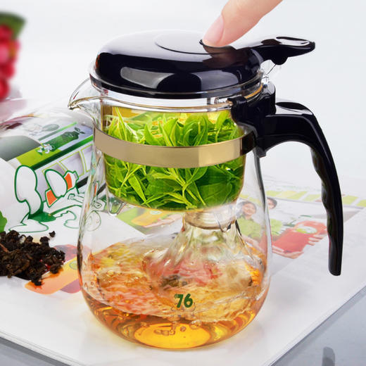 永利汇易泡杯YD-570耐热飘逸杯玻璃茶具泡茶器台湾品牌铁观音白茶绿茶 商品图4