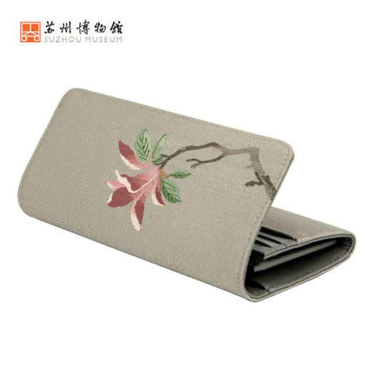 沈周玉兰缂丝钱包-三折 商品图1