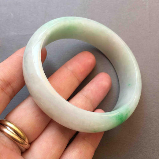 糯种阳绿翡翠手镯56 商品图6