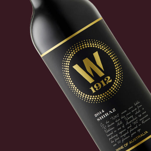 澳洲 W1912 设拉子红葡萄酒（黑标）（1箱6瓶装） 商品图0