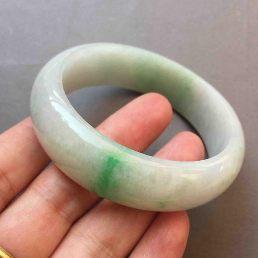 糯种阳绿翡翠手镯56 商品图4