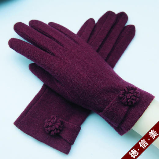 【优美】秋冬羊绒羊毛手套触屏手套 商品图3