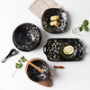 摩登主妇日式黑色樱花陶瓷餐具米饭碗汤碗创意菜盘家用西餐盘盘子1 商品缩略图0