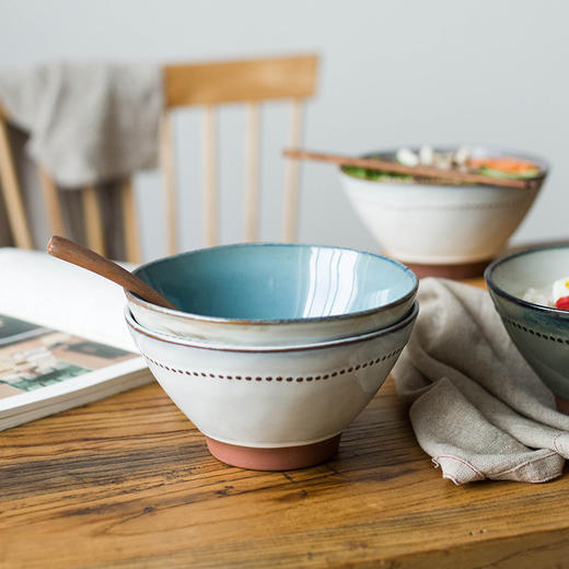 摩登主妇创意日韩式7寸喇叭碗家用斗笠碗沙拉碗米饭碗汤碗泡面碗1 商品图0