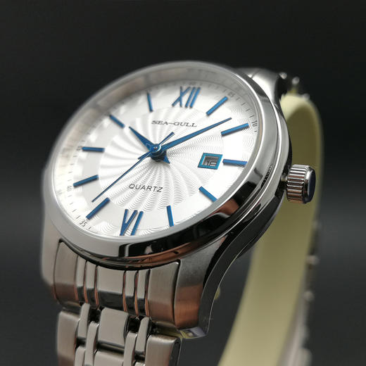 海鸥炫目蓝单历石英男女表e323l