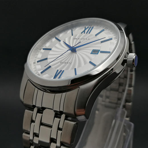 海鸥炫目蓝单历石英男女表e323l