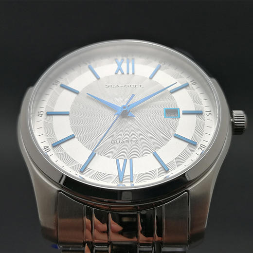 海鸥炫目蓝单历石英男女表e323l