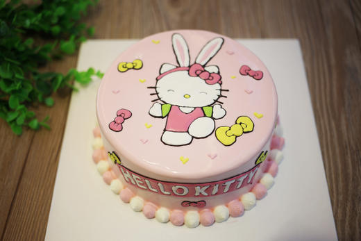 款式图案定制｜凯蒂猫 Kitty-15蛋糕，如图款式，新鲜水果，动物性淡奶油~ 商品图0