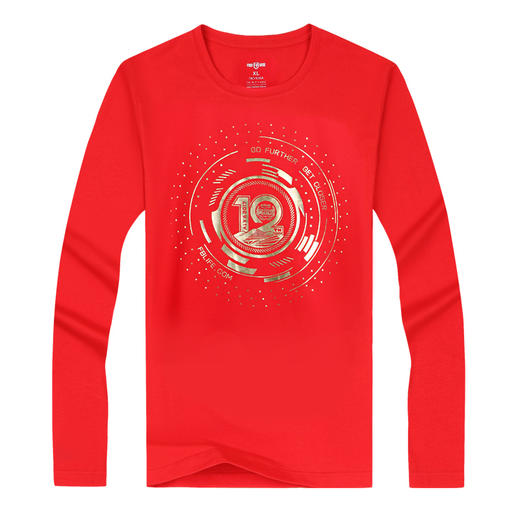 【19.9元1件】12周年英雄会纪念款丝光棉男士长袖T恤圆领修身体恤服男潮越野e族 商品图2