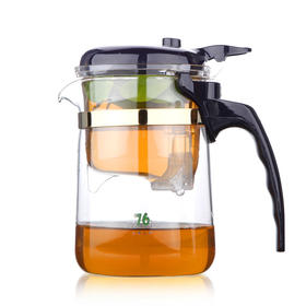 永利汇飘逸杯全玻璃外杯过滤内胆耐热玻璃茶具茶壶泡茶器办公旅行YD370