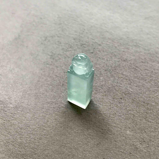 翡翠高冰种蓝水小印章 商品图6