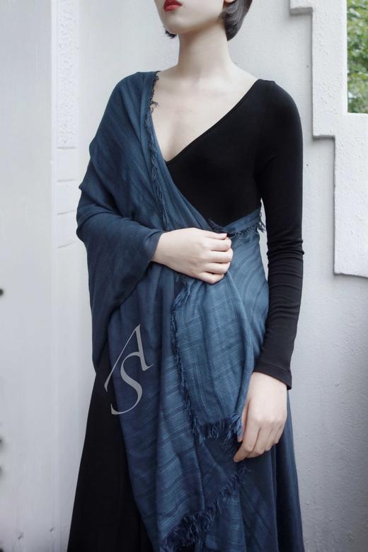 Faliero Sarti Joly围巾 蓝色/绿色 商品图0