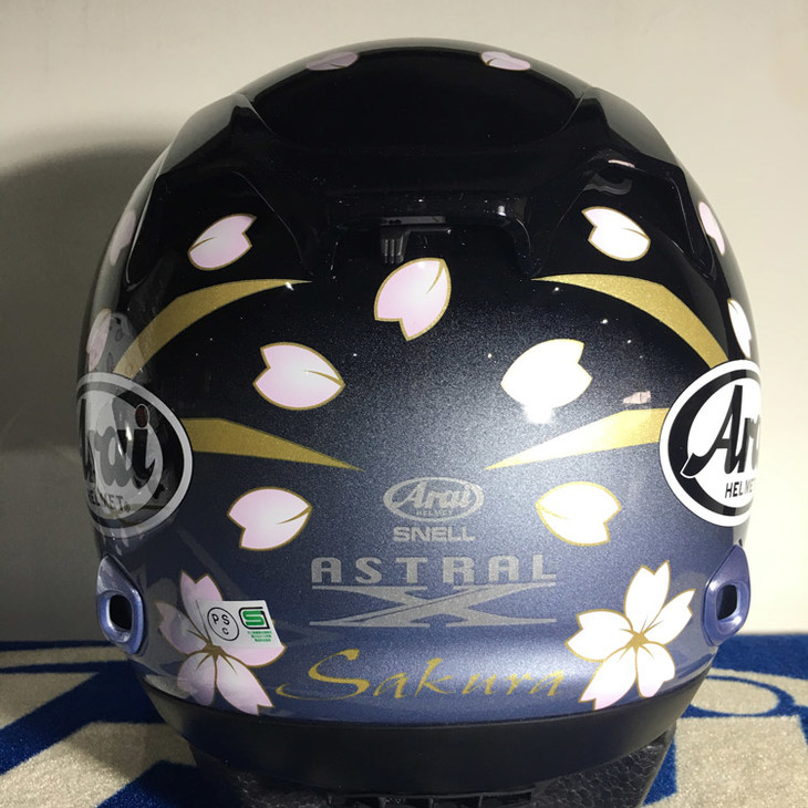 正品araiastralx双镜片街道骑行防护头盔樱花黑白领券可立减