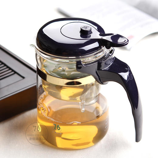 永利汇飘逸杯全玻璃外杯过滤内胆耐热玻璃茶具茶壶泡茶器办公旅行YD370 商品图1