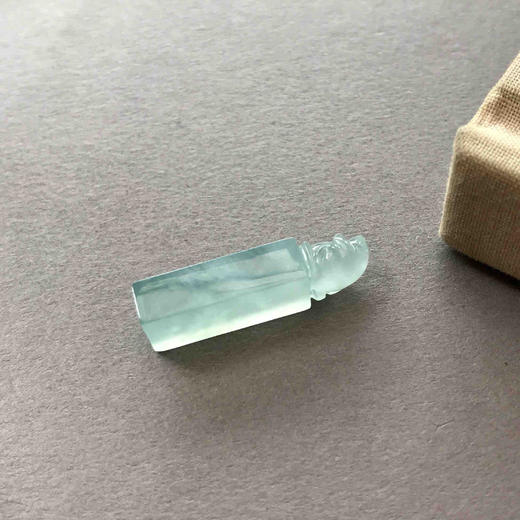 翡翠高冰种蓝水小印章 商品图1