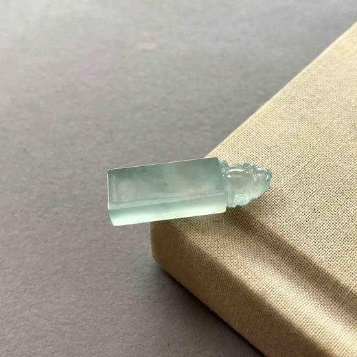 翡翠高冰种蓝水小印章 商品图2