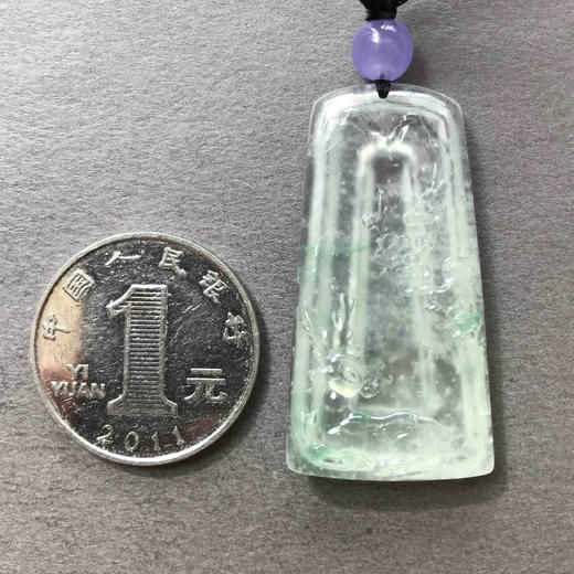 翡翠玻璃种雪花棉梅花鹿牌 商品图3