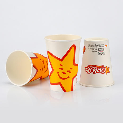 喇叭花一次性纸杯定做印LOGO咖啡奶茶广告杯定制纸杯子加厚整箱 商品图3