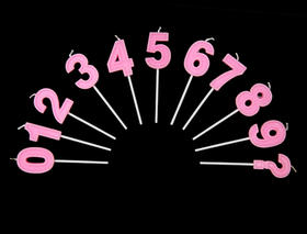 粉色数字蜡烛（不单独配送）