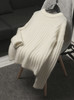 【服饰鞋包】东大门秋冬女装韩版宽松套头长袖坑条百搭软糯保暖针织衫毛衣 商品缩略图1