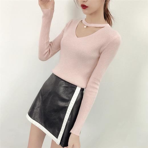 【女士针织衫】秋冬季新款韩版毛衣 女大码时尚针织衫女纯色韩版打底衫女装 商品图3