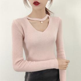 【女士针织衫】秋冬季新款韩版毛衣 女大码时尚针织衫女纯色韩版打底衫女装