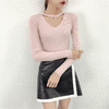 【女士针织衫】秋冬季新款韩版毛衣 女大码时尚针织衫女纯色韩版打底衫女装 商品缩略图2