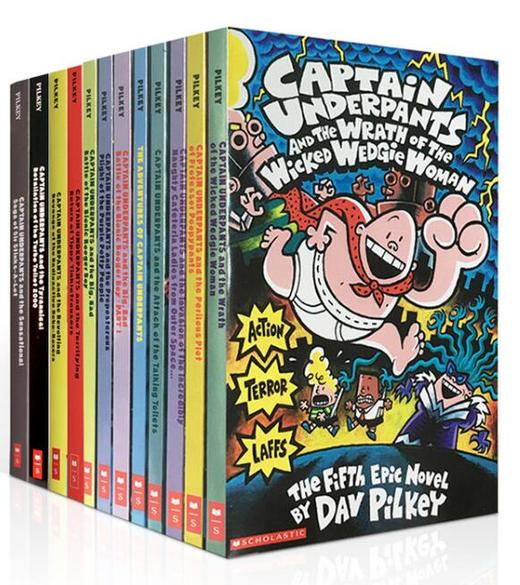 英文原版 Captain Underpants 12本全套内裤队长 Dav Pilkey 童书 商品图0