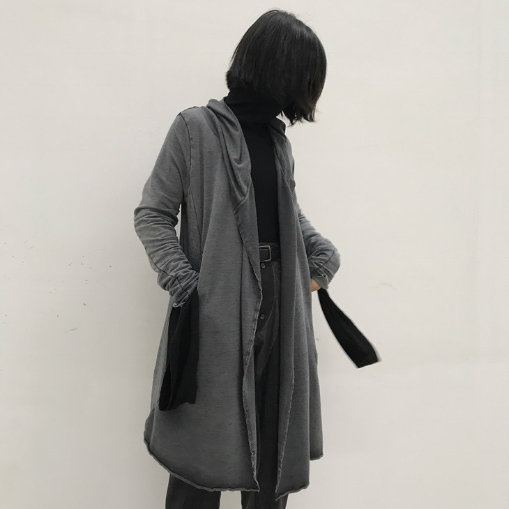 lostandfound卡迪根连帽开衫烟灰20504250cardiganuni