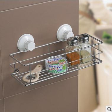 【置物架】*双庆吸盘金属置物架浴室壁挂收纳整理架免打孔收纳架厨卫置物篮 商品图5