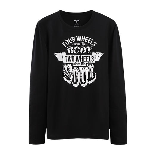 【19.9元1件】秋冬款加厚保暖长袖套头卫衣印花长袖上衣男士学生情侣T恤衫潮牌 商品图4