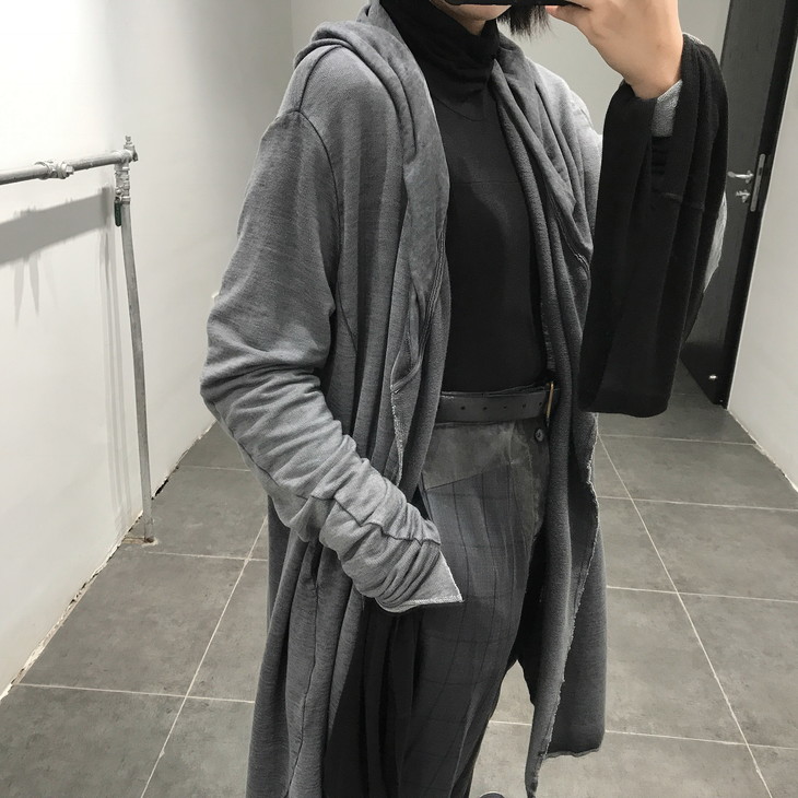 lostandfound卡迪根连帽开衫烟灰20504250cardiganuni