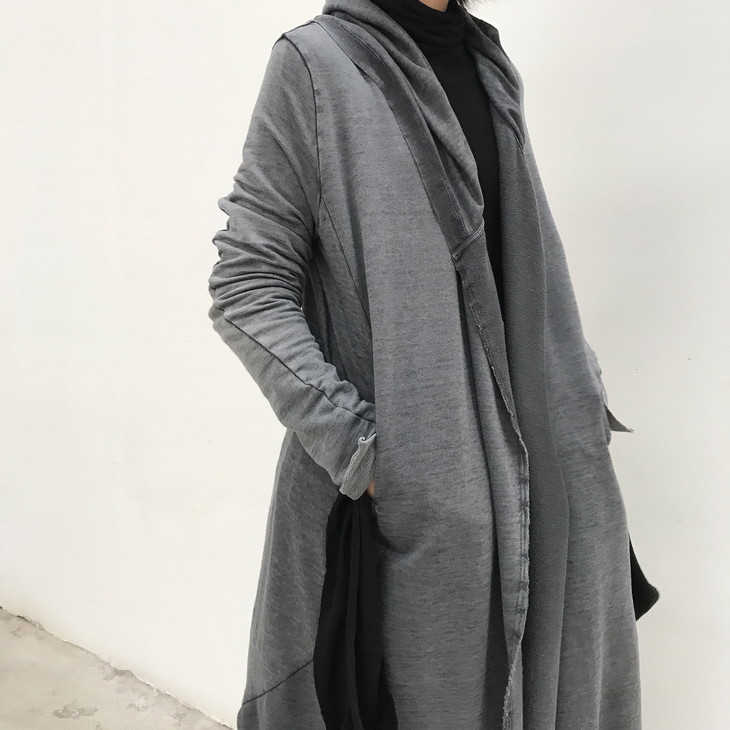 lostandfound卡迪根连帽开衫烟灰20504250cardiganuni