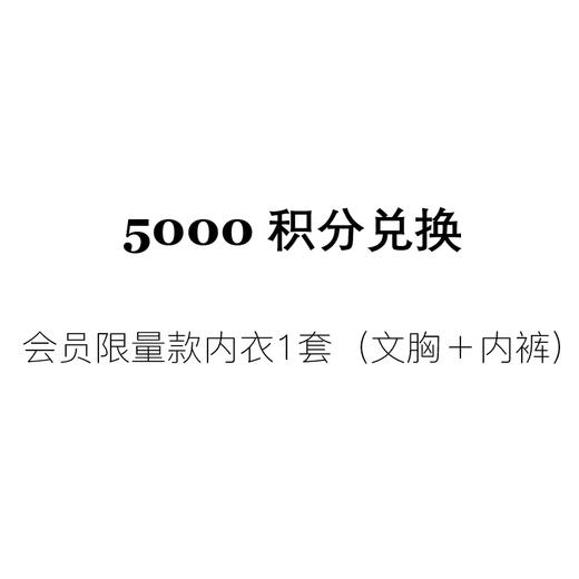 【5000积分兑换】会员限量款内衣1套（文胸+内裤） 商品图0