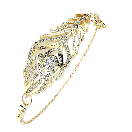 爱莎许愿工艺 羽毛系列 豪华版羽毛手链 商品图0