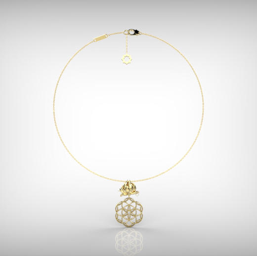 爱莎许愿工艺 生命之花系列 莲花项链 商品图1