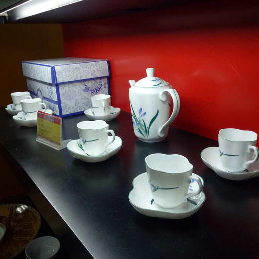 三环陶瓷13头茶具  水仙花 商品图0