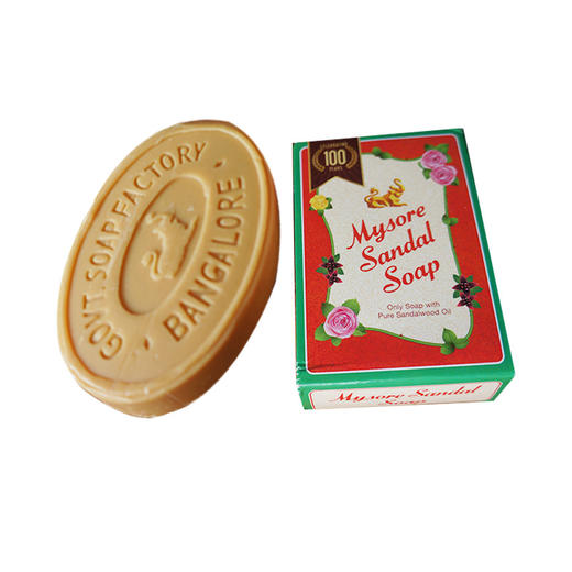 印度进口 迈索尔 sandal 檀香精油香皂 75g 芳香  滋润美肌 商品图2