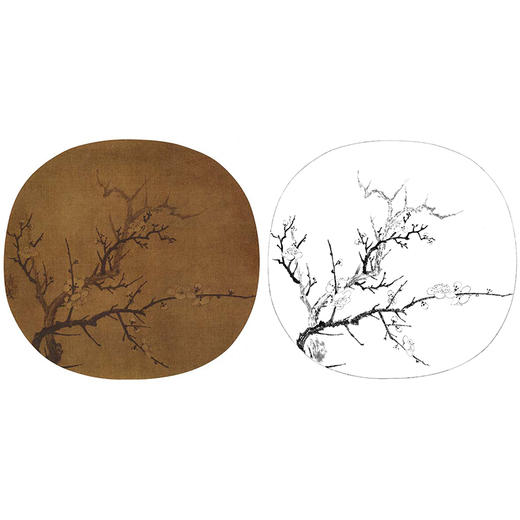 宋画花鸟小品白描底稿-扬无咎-《梅花图》-多种白描尺寸可选-GH50 商品图0