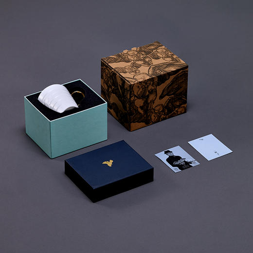 稀奇艺术古根汉姆博物馆合作款天使浮雕水杯茶杯早餐杯礼物包装 商品图3