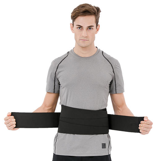 运动加压护腰带 透气支撑型护腰男女健身深蹲