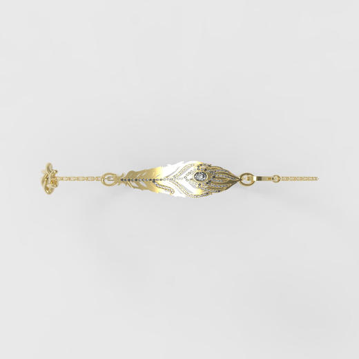 爱莎许愿工艺 羽毛系列 豪华版羽毛手链 商品图1