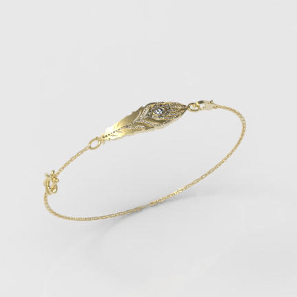 爱莎许愿工艺 羽毛系列 豪华版羽毛手链 商品图2