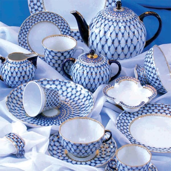 经典蓝色网纹来咯!俄罗斯lomonosov皇家瓷器