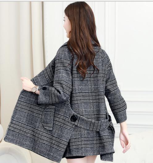CQ WQ8981  冬季新品翻领长袖千鸟格百搭 商品图1
