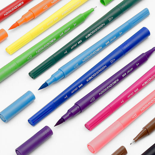 培养孩子天赋【100色双头水彩笔套装】画画,涂鸦 kaco艺彩artist 无毒