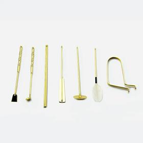 纯铜亮金款香具七件套