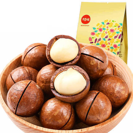 百草味夏威夷果218g 坚果干果休闲零食办公室小吃 商品图0