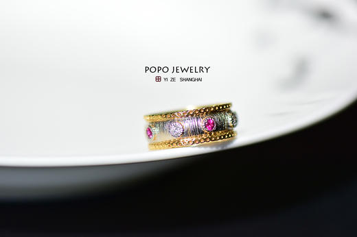 【周年特价场】PT900/18K铂金黄金红宝石戒指 商品图0