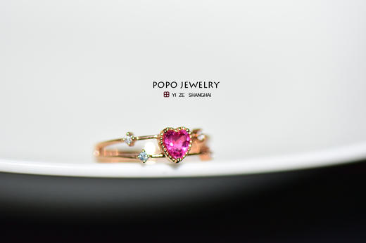 【周年特价场】18K玫瑰金心形红宝石戒指 商品图2
